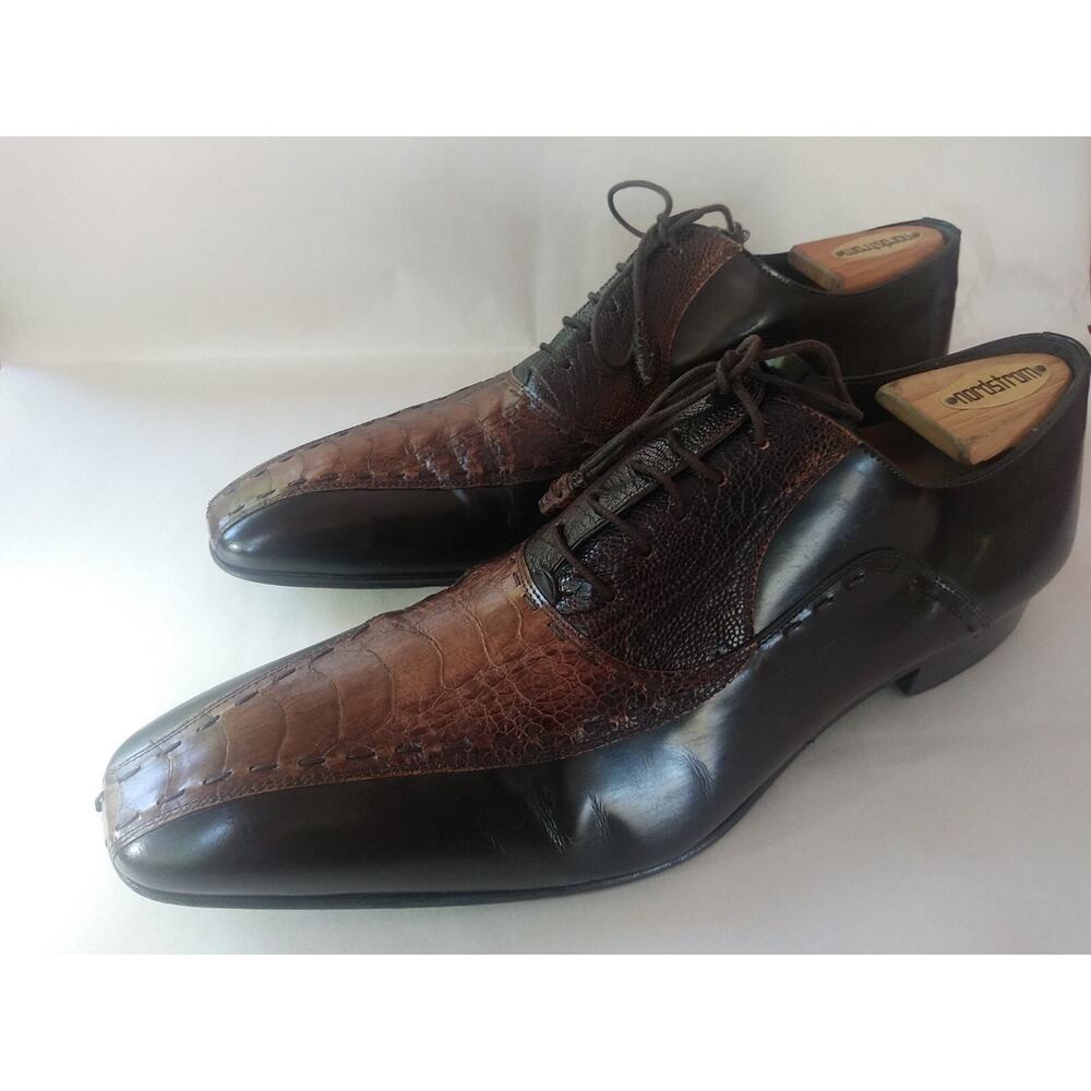 Mezlan genuine ostrich men dress shoes made in Spain size 11.5 M